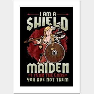 I'm A Shield Maiden - Viking Warrior Girl Gift Posters and Art